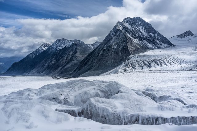 Potanin glacier in western Mongolia