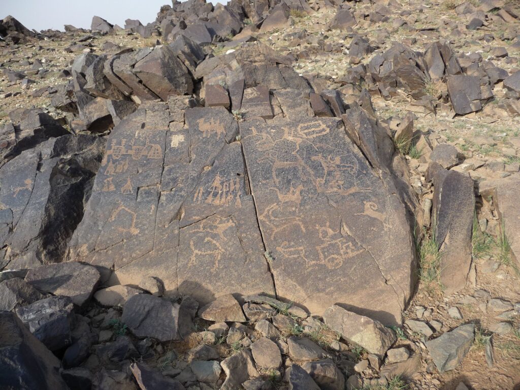 Petroglyphs in mongolia