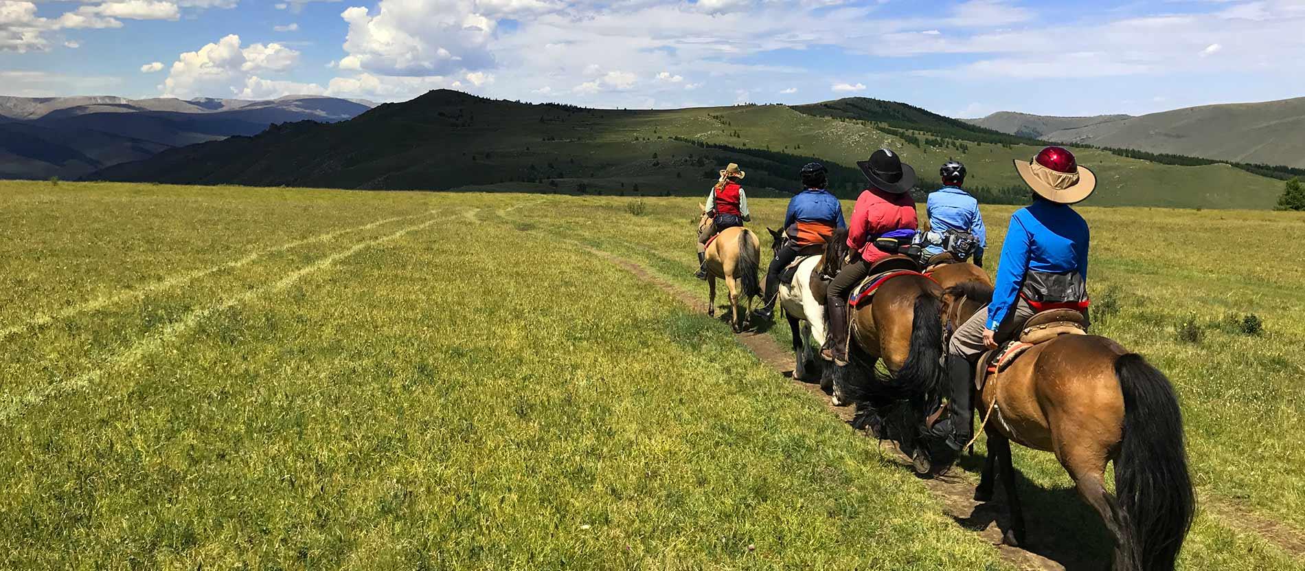 Horse riding in Mongolia