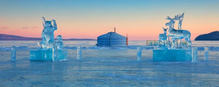Ice festival in Mongolia
