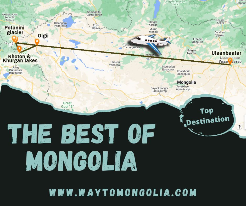Western Mongolia tour map