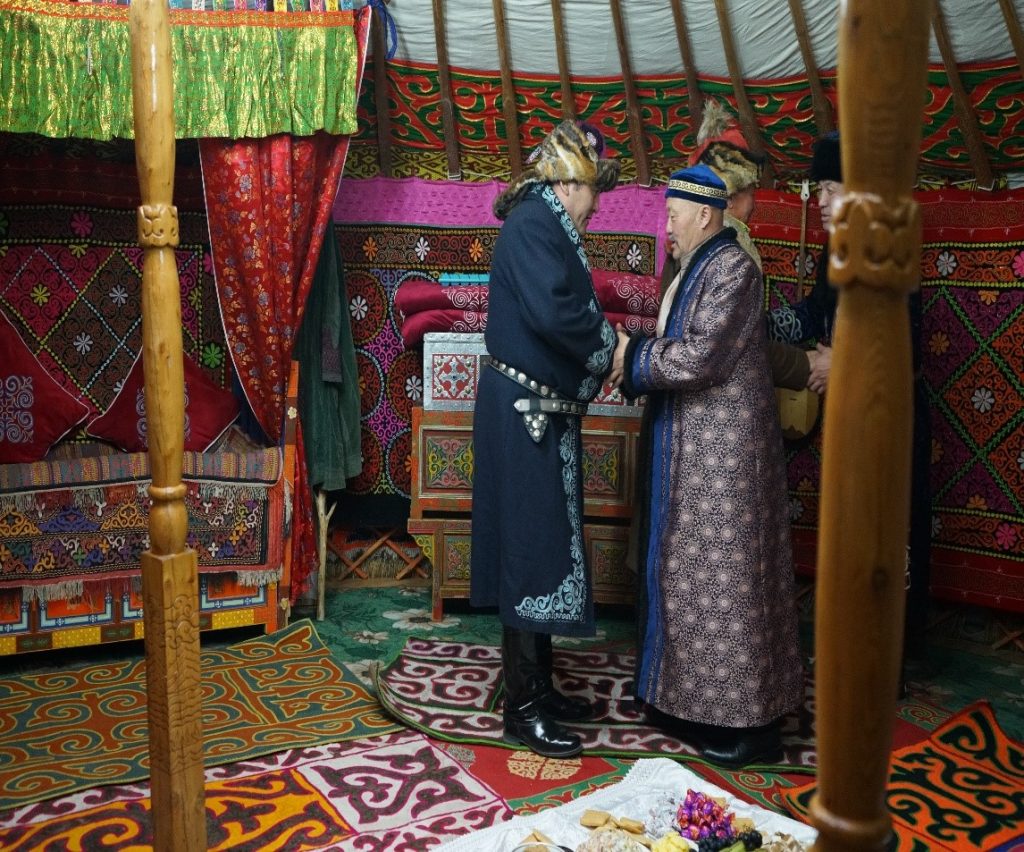 Visiting families during the Nauryz