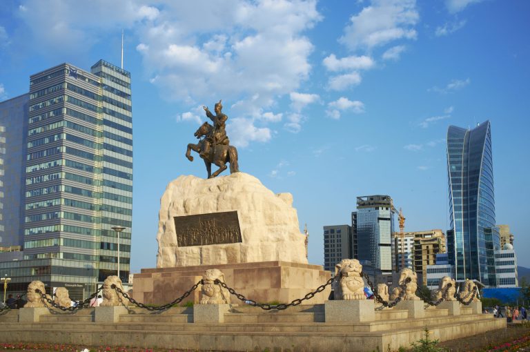 Sukhbaatar square in Ulaanbaatar city
