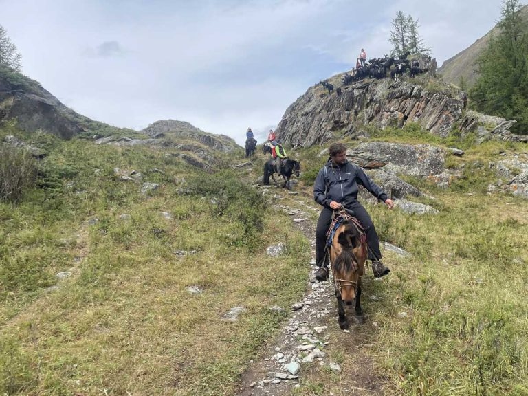 Trekking in Mongolian Altai mountain