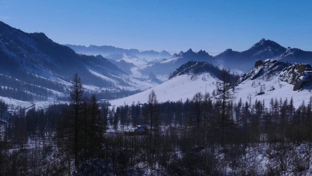 Terelj national park winter view